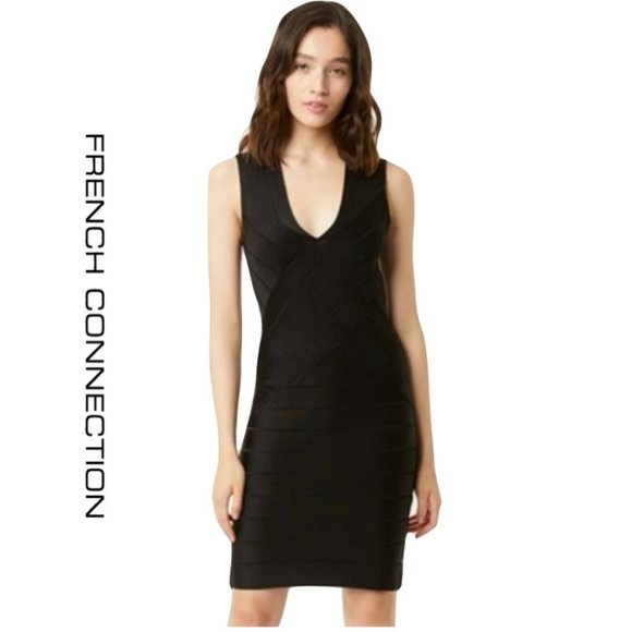 French Connection Dresses & Skirts - Sexy French Connection Black Bandage Dress - 8